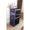 Metal Custom Signage Floor Standing Merchandising 2-Tier Wine Commercial Retail Beer Display Shelves